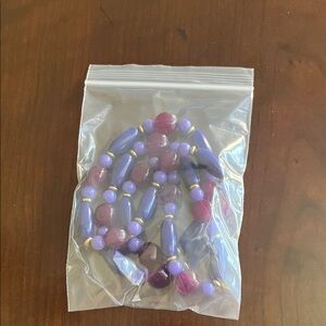Purple and Pink Beaded Necklace